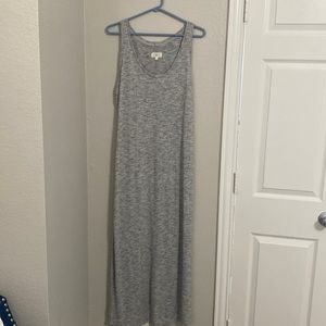 Lou and Grey dress - grey and white long sleeveless dress